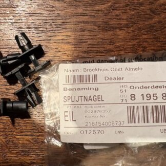 Splijtnagel voor paravan